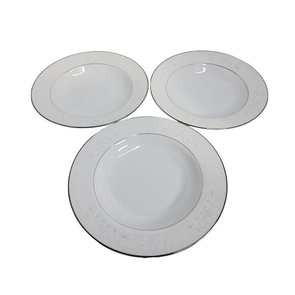 vintage set of 3 sango florence porcelain dinnerware salad bowls - Picture 3 of 4